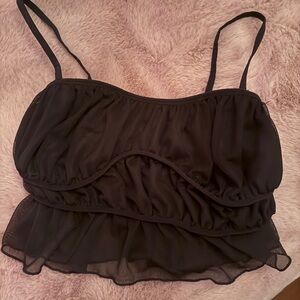 Urban Outfitters Black Mesh Blouse